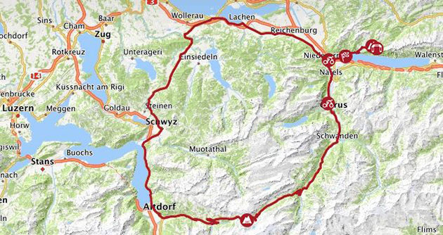 Swiss tour stage 6 map